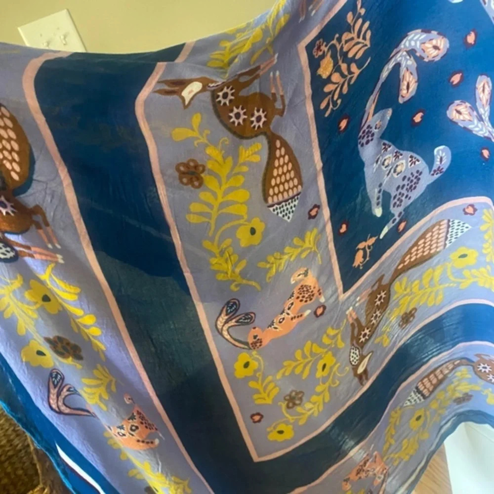 LOFT Fox and Rabbit Square Scarf - Picture 5 of 6